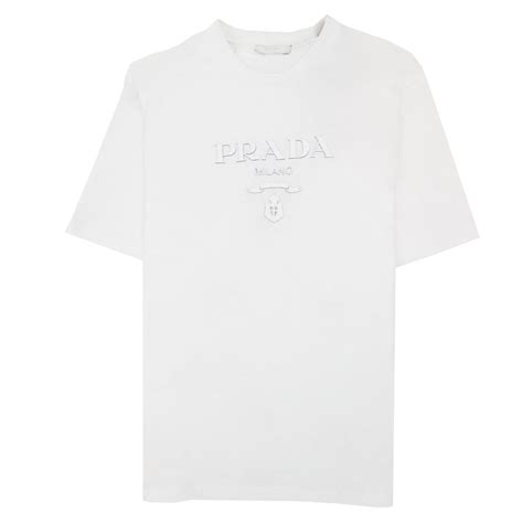 prada milano white t shirt|prada t shirt men's.